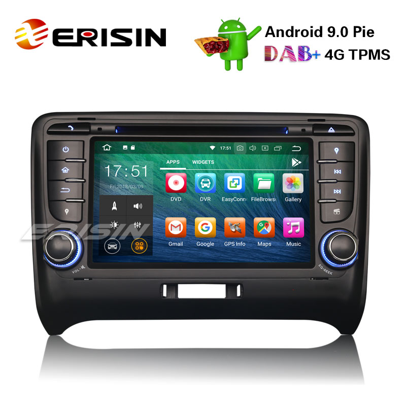 Erisin ES4879T 7 Android 9.0 Autoradio DAB+ GPS DTV WiFi OBD2 4G TPMS  Bluetooth Navi for AUDI TT MK2,Clearance products