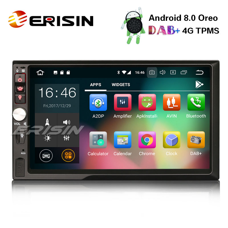 7" Android 8.0 2 DIN Octa-Core 4G+32G Car Stereo Radio GPS Wifi 3G 4G BT DAB DTV 