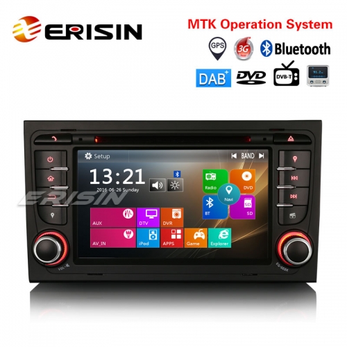 Erisin ES7378A 7" Car Stereo GPS DAB+ DVR DVD BT DTV SWC Canbus Audi A4 Seat Exeo S4 RS4 RNS-E