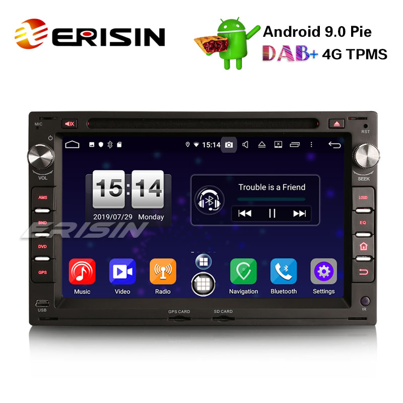 Erisin 64GB DAB+Android 11 Autoradio GPS BT For VW Golf Passat Polo T5 Multivan Peugeot 