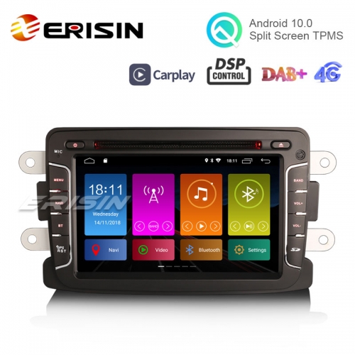 Erisin ES3029D 7" DAB+ Android 10.0 Car Radio GPS CarPlay DSP for Renault Dacia Duster Sandero Dokker Lodgy