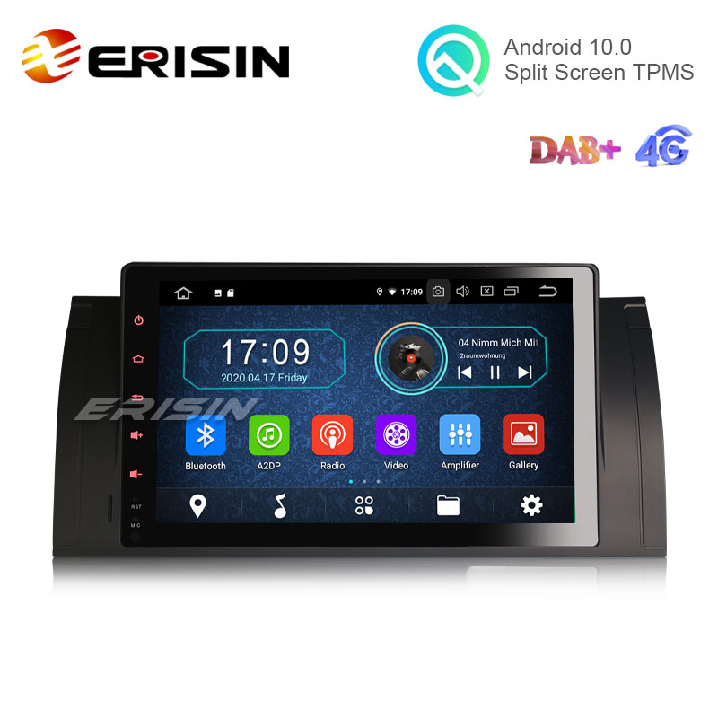 ERISIN 7 Pouces Android 10.0 Autoradio pour BMW Série 3 E90 E91 E92 E93 M3  Support GPS Sat Nav Carplay Android Auto DSP Bluetooth WiFi Dab + TPMS