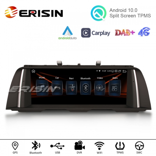 Erisin ES2810B 10.25" HD IPS-Screen Android 10.0 Auto Radio WiFi TPMS DVR Carplay Car GPS For BMW F10/F11 CIC NBT