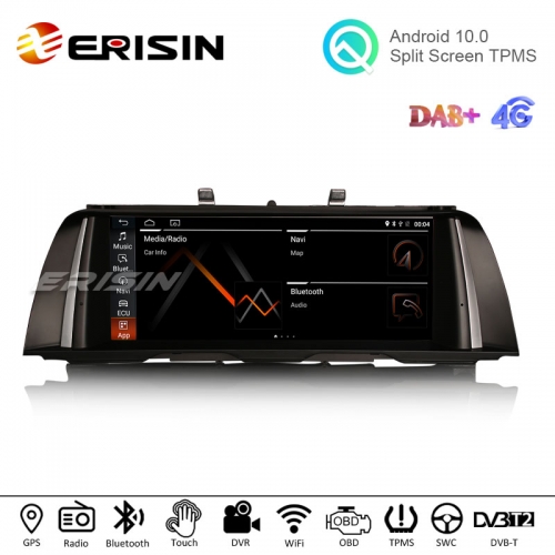 Erisin ES2635B 4-Core Android 10 Car Stereo Head Unit BMW 5 Series F10 F11 With CIC System OEM Radio CD 4G WiFi Bluetooth