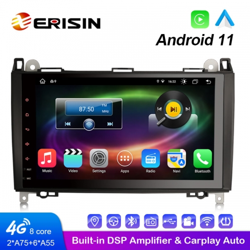 Erisin ES8692B 9" Android 11.0 Car Media Player CarPlay & Auto 4G WiFi DSP Stereo GPS For Mercedes Benz B-Class W245 Sprinter Viano Vito A-Class W169