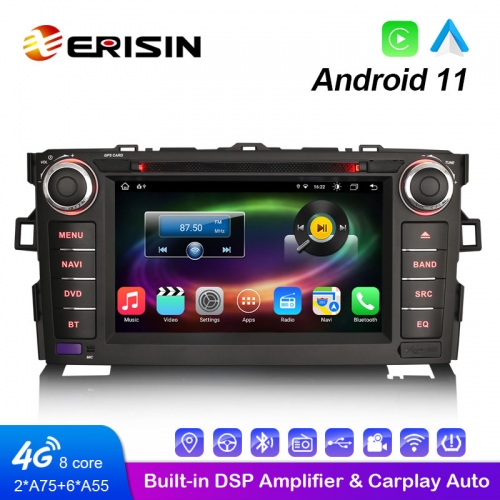 Erisin ES8617A  7" 8-Core Android 11.0 Auto Multimedia Player Built-in 4G WiFi CarPlay & Auto GPS System For TOYOTA AURIS COROLLA ALTIS