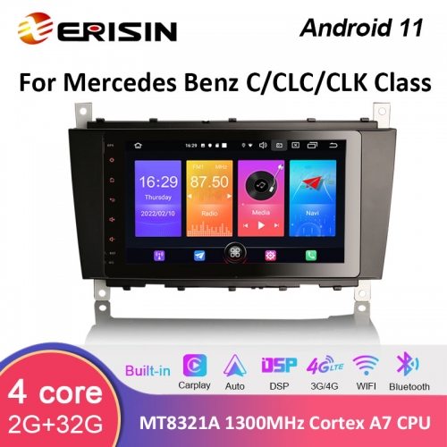 ES2769CN 8" DSP Wireless Carplay Auto Android 11 Car Stereo GPS Radio For Mercedes Benz C-Class W203 CLC CLK W209