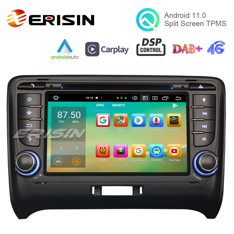 Erisin ES8179T 7 PX5 Android 11.0 Car Stereo for AUDI TT MK2 DSP CarPlay &  Auto GPS TPMS DAB+ 4G DVD System